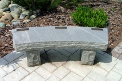 Curved Granite Memorial Bench from Kootenay Monument Installations
