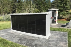 The finished columbarium: 80-Niche Curved Rectangle from Kootenay Monument Installations