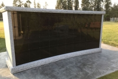 The finished columbarium: 80-Niche Curved Rectangle from Kootenay Monument Installations