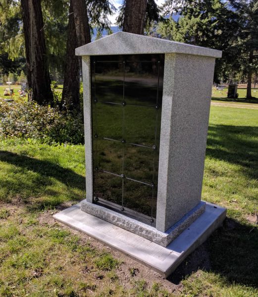 16-Niche Custom designed Columbaria available from Kootenay Monument Installations