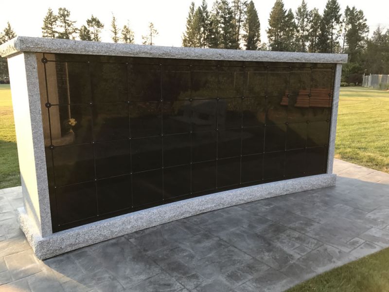 80-Niche Curved Rectangle - Custom Columbaria available from Kootenay Monument Installations