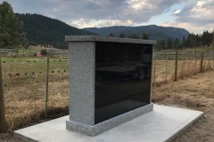 1-sided - 24 niche Custom Columbaria installed by Kootenay Monument Installations