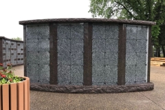 64 Niche curved Columbaria installed by Kootenay Monument