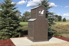 36-NIche Custom designed Grain Elevator Columbaria in Grande Prairie, AB installed by Kootenay Monument Installations