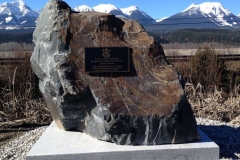 Dedication Plaque: Burges James Gadsden Provincial Park - provided and installed by Kootenay Monument Installations