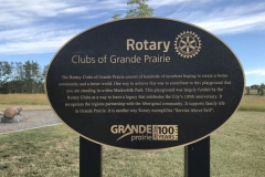 100 plaques supplied by Kootenay Monument Installations for the  City of Grande Prairie's 100th Anniversary