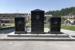 Cenotaph in downtown Kimberley, BC, provided and installed by Kootenay Monument - back view