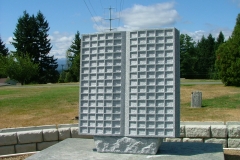 Kootenay Monument Installations offers Memorial Books in various sizes from 150 spaces to 300 spaces. The Memorial Book pictured here has 150 spaces.