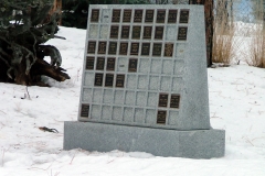 Memorial Wall in Wasa, BC. Many different options are available for Memorial Walls.