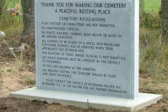 Cemetery Sign at Invermere Cemetery - provided and installed by Kootenay Monument Installations